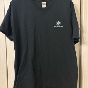 Embroidered BMW Motorcycles Gildan Black T-Shirt for Men-XL